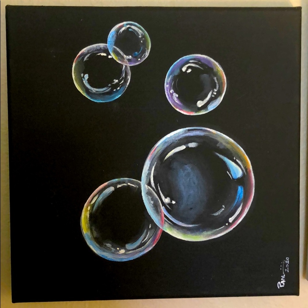 Hand-painted acrylic painting. Very eye-catching!